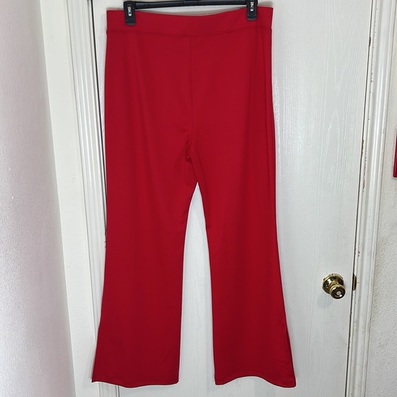 NWT Anthropologie Maeve Red Knit Flare Pants. Size XL - Picture 11 of 14